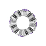 Brighton Halo Stargazer Crystal Spacer Bead | Amethyst Purple - Juli's Wearable Art