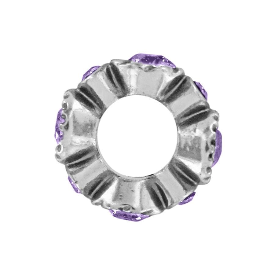 Brighton Halo Stargazer Crystal Spacer Bead | Amethyst Purple - Juli's Wearable Art