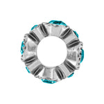 Brighton Halo Stargazer Crystal Spacer Bead | Blue Zircon - Juli's Wearable Art