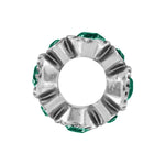 Brighton Halo Stargazer Crystal Spacer Bead | Emerald Green - Juli's Wearable Art