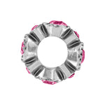Brighton Halo Stargazer Crystal Spacer Bead | Pink Tourmaline - Juli's Wearable Art