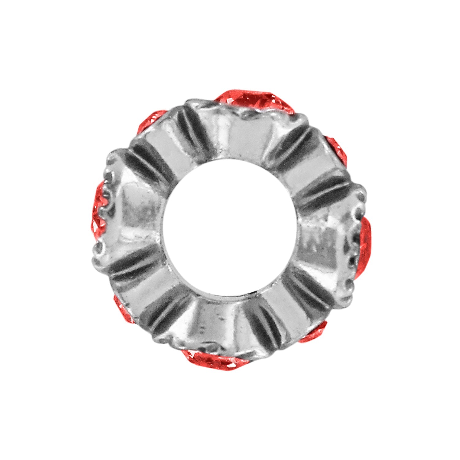 Brighton Halo Stargazer Crystal Spacer Bead | Red - Juli's Wearable Art