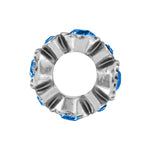 Brighton Halo Stargazer Crystal Spacer Bead | Sapphire Blue - Juli's Wearable Art