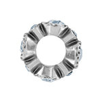 Brighton Halo Stargazer Crystal Spacer Bead | Silver - Juli's Wearable Art
