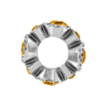 Brighton Halo Stargazer Crystal Spacer Bead | Yellow Topaz - Juli's Wearable Art