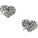 Brighton Hearts and Stripes Mini Post Earrings - Juli's Wearable Art