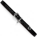 Brighton Hearts Reversible Belt | Black + Chocolate - Juli's Wearable Art