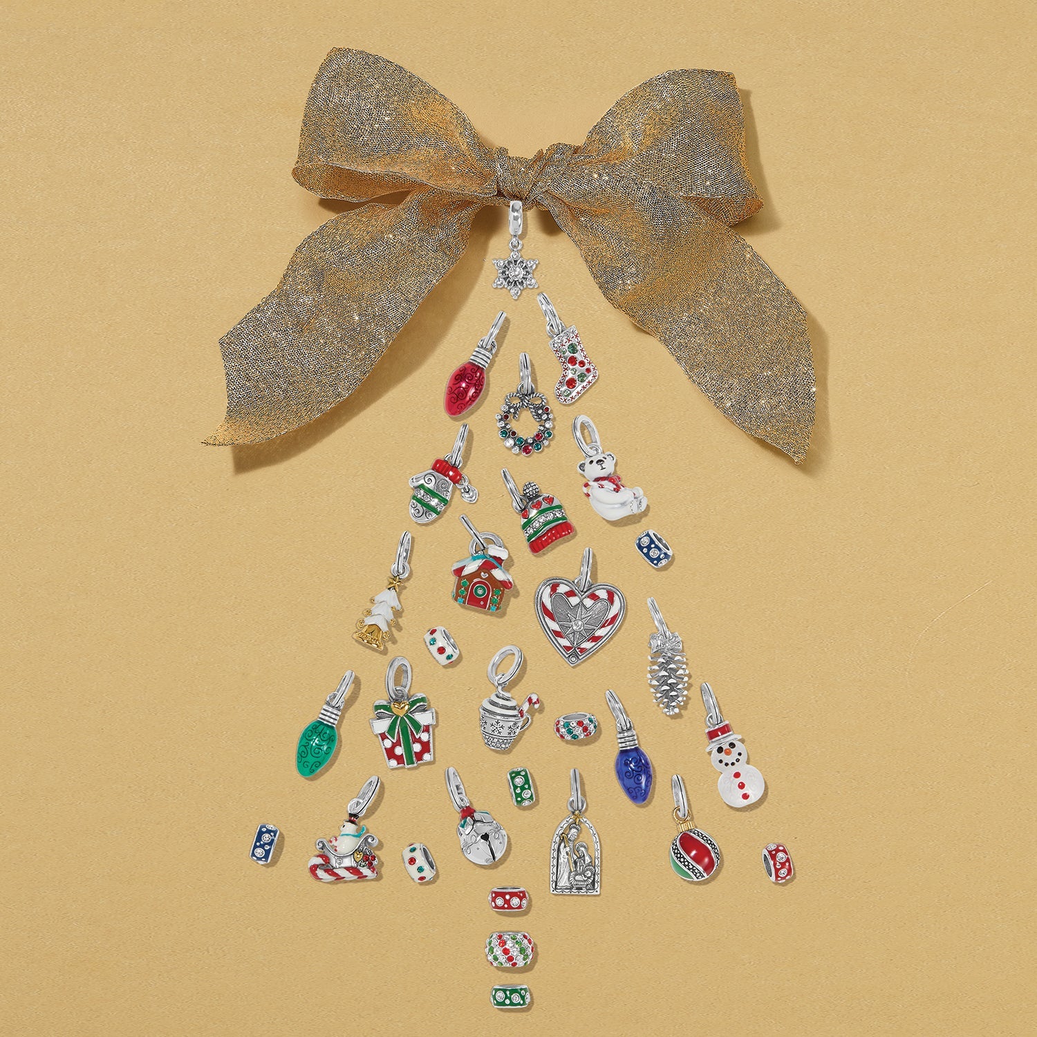 Brighton Hollyberry Christmas Bell Charm - Juli's Wearable Art