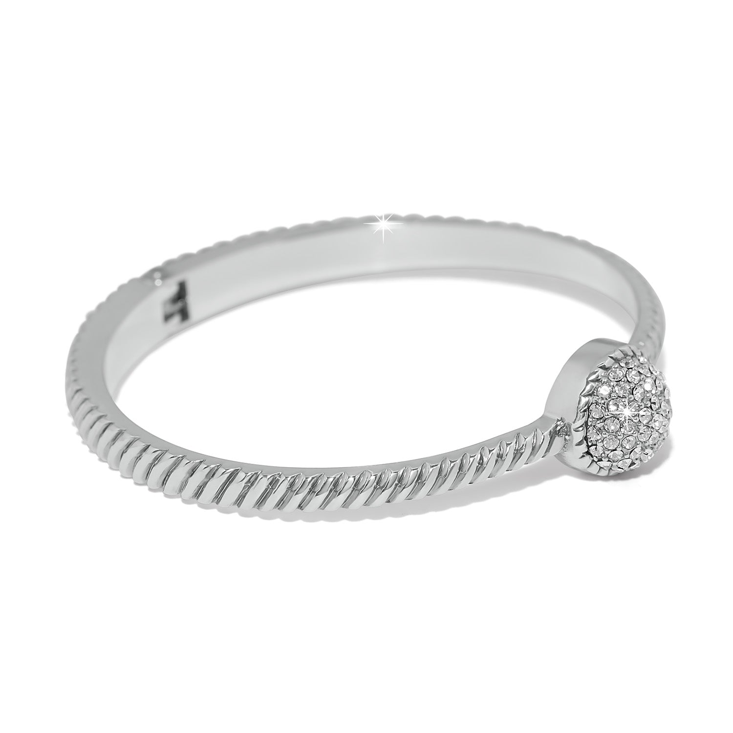 Brighton Illumina Celeste Dome Hinged Bangle - Silver - Juli's Wearable Art