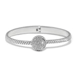 Brighton Illumina Celeste Dome Hinged Bangle - Silver - Juli's Wearable Art