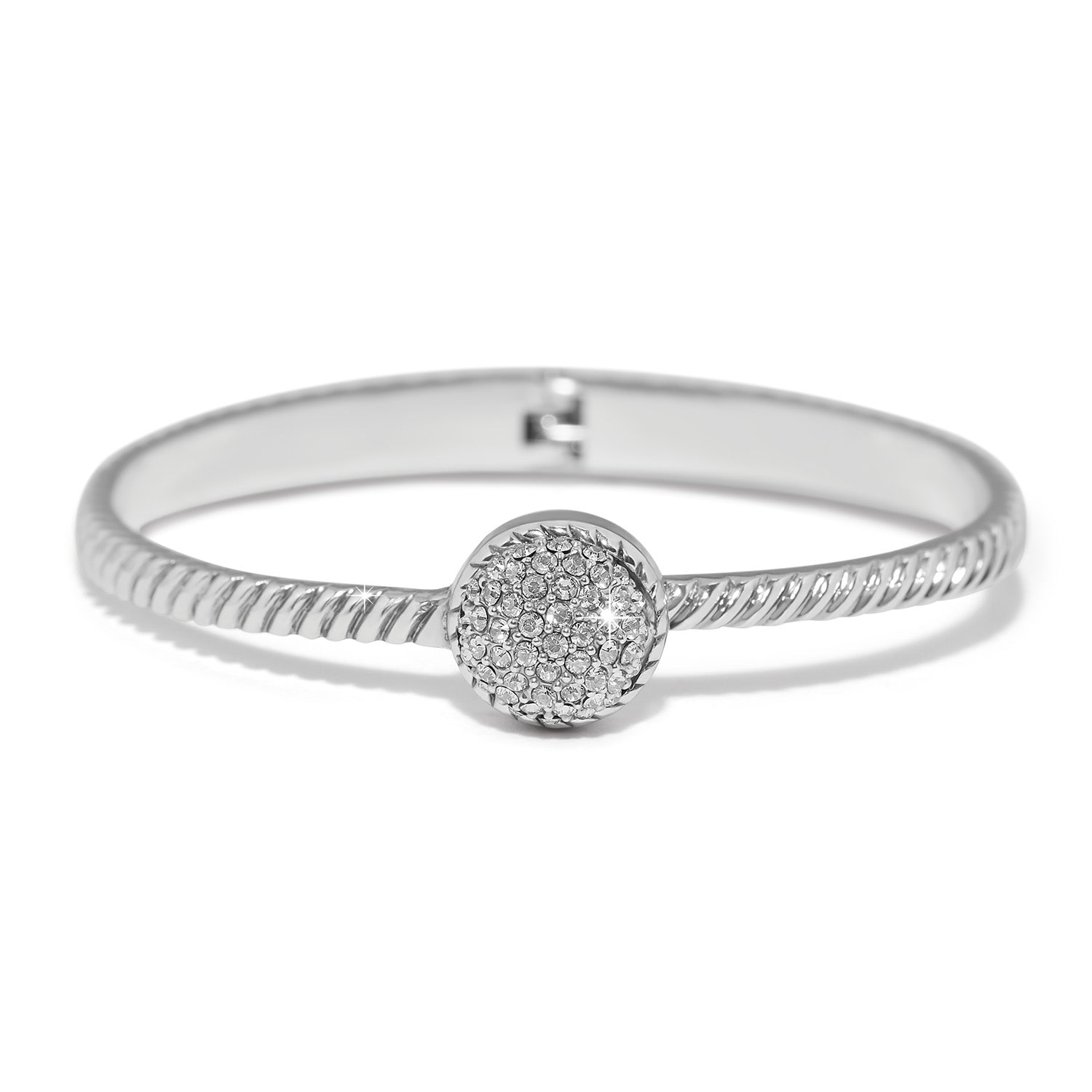 Brighton Illumina Celeste Dome Hinged Bangle - Silver - Juli's Wearable Art
