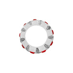 Brighton Infinity Spacer | Silver & Red - Juli's Wearable Art