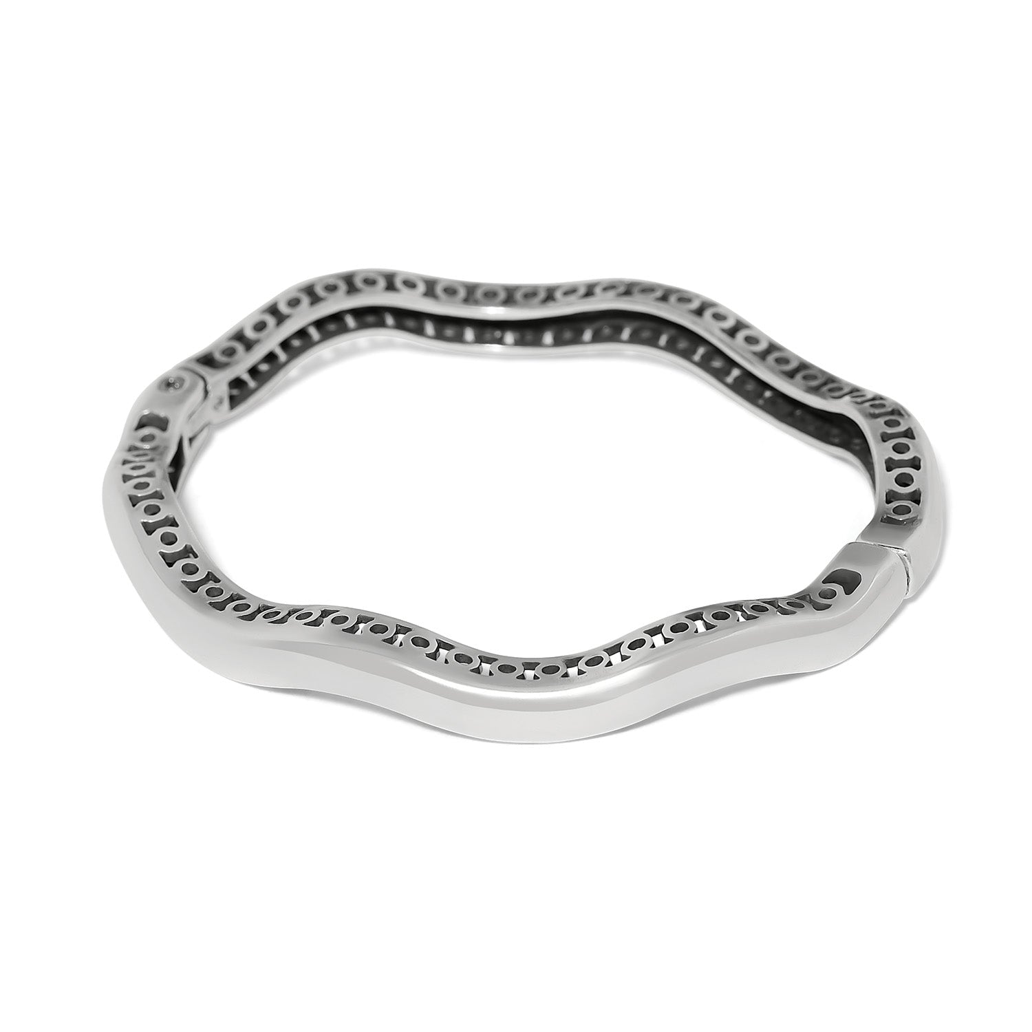 Brighton Inner Circle Slim Hinged Bangle| Silver