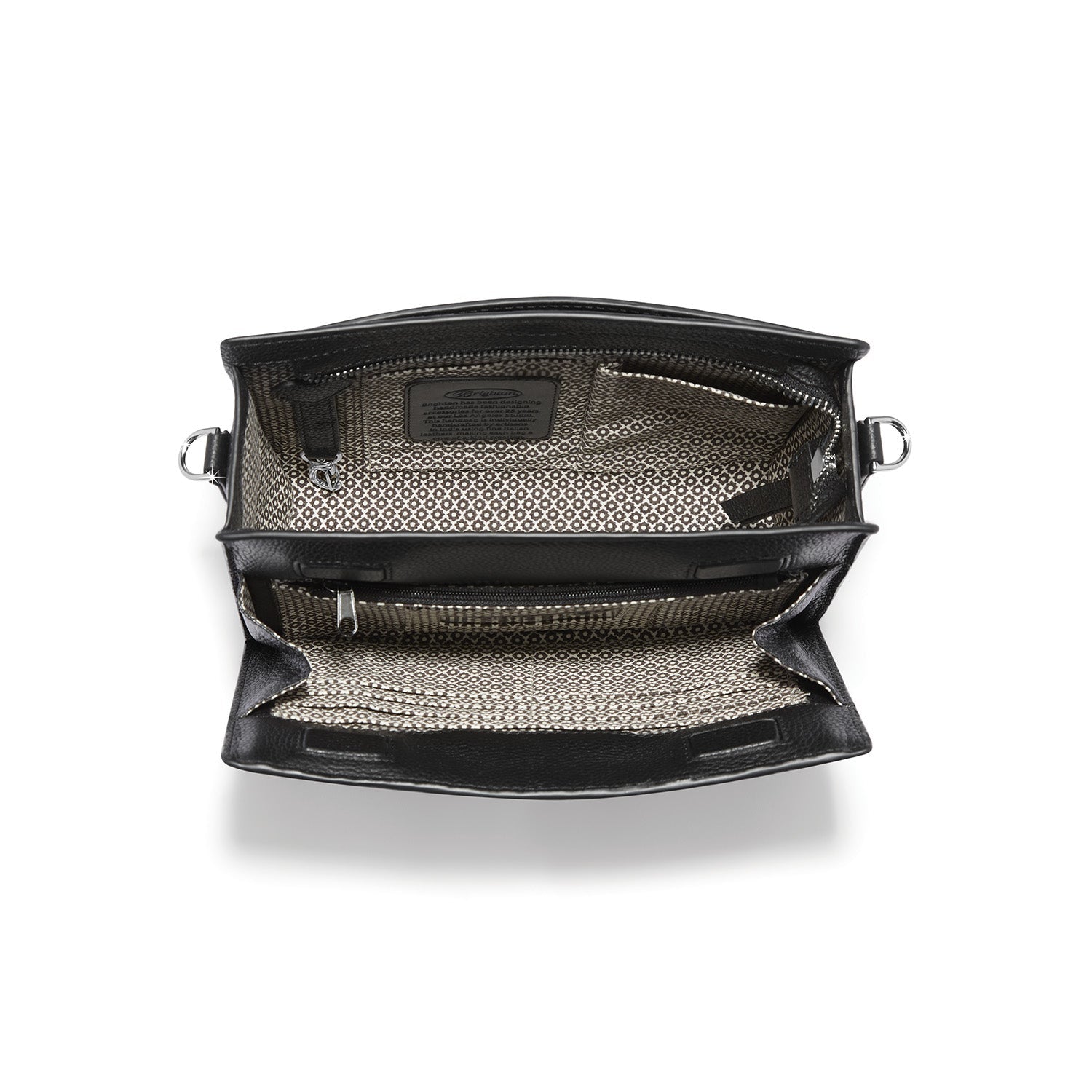 Brighton Interlok Braid Findley Organizer Bag | Black - Juli's Wearable Art