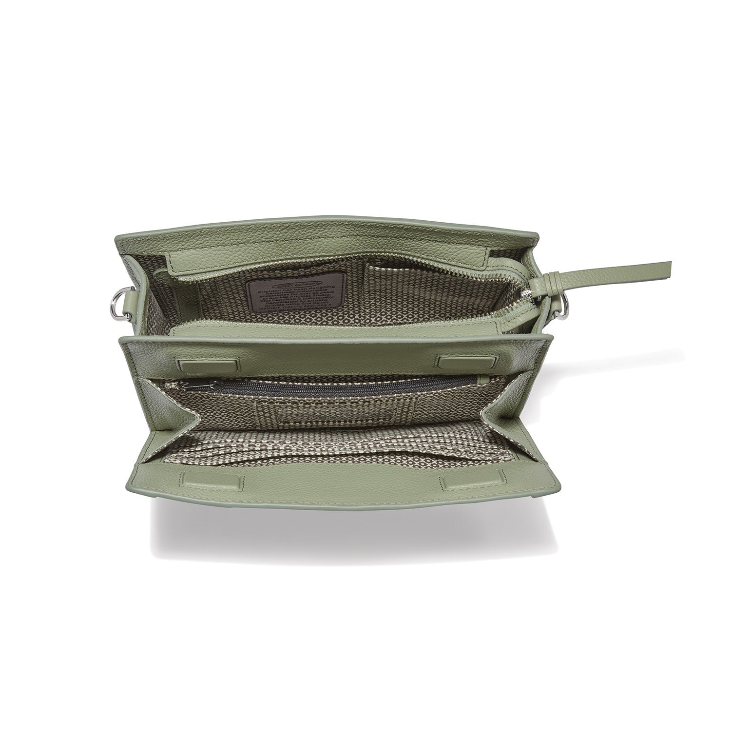 Brighton Interlok Braid Findley Organizer Bag | Sage - Juli's Wearable Art