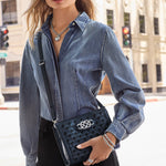Brighton Interlok Braid Findley Organizer | Midnight - Juli's Wearable Art