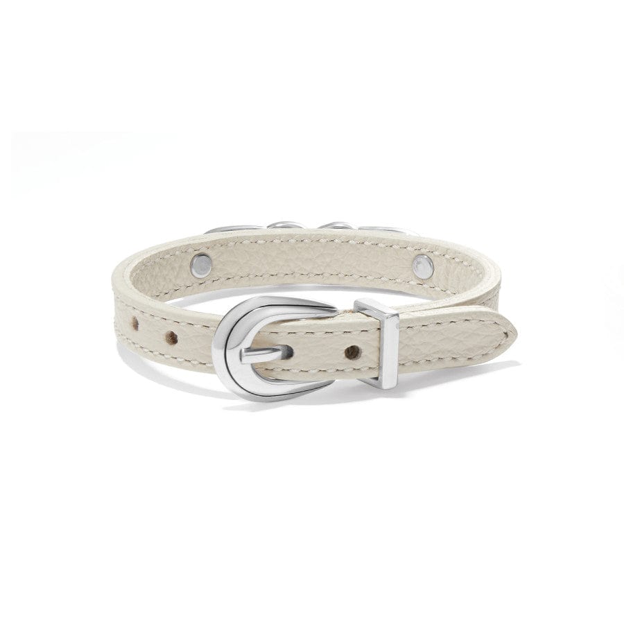 Brighton Interlok Braid Leather Bracelet - Shoe White - Juli's Wearable Art