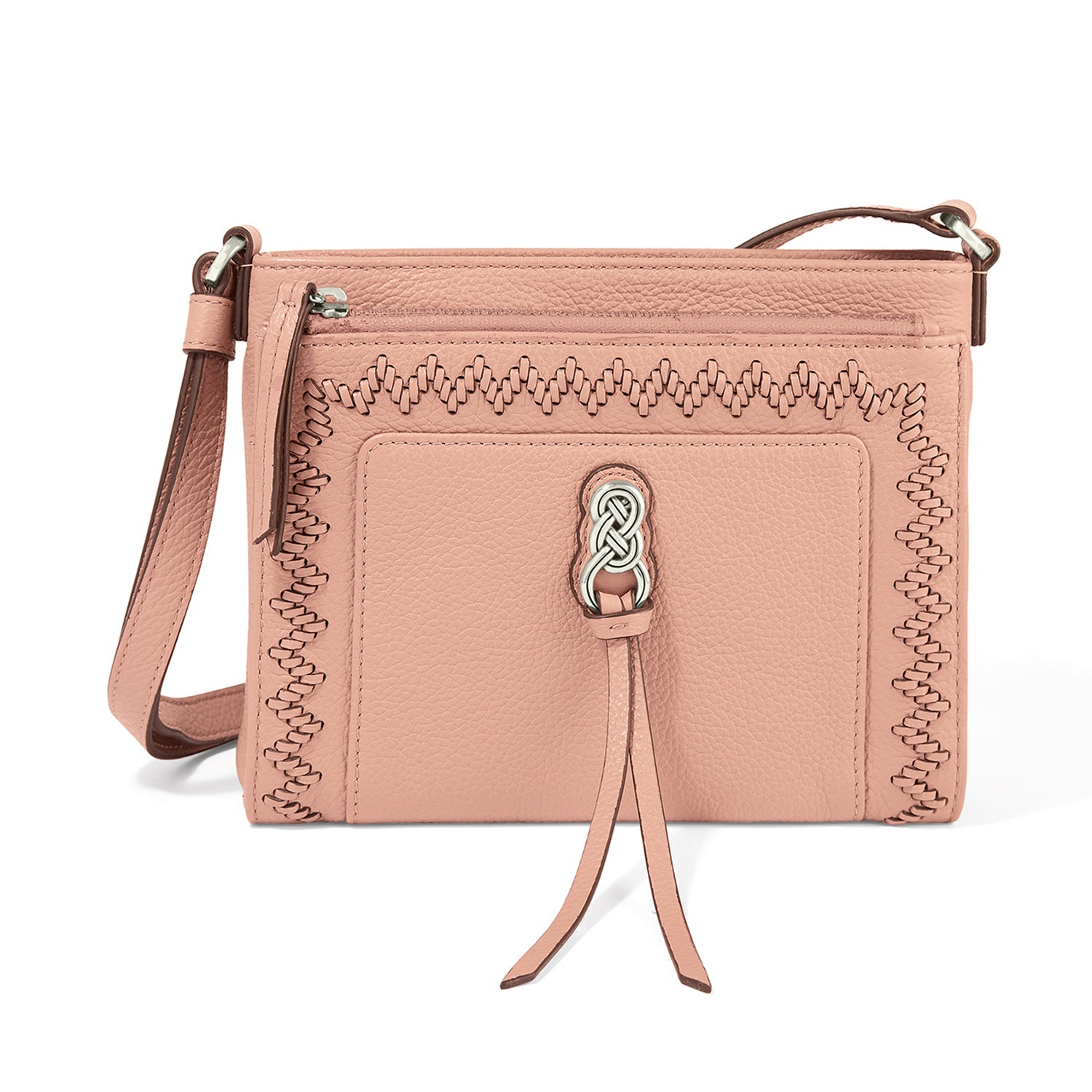 Brighton Interlok City Organizer Handbag | Pink Sand Leather