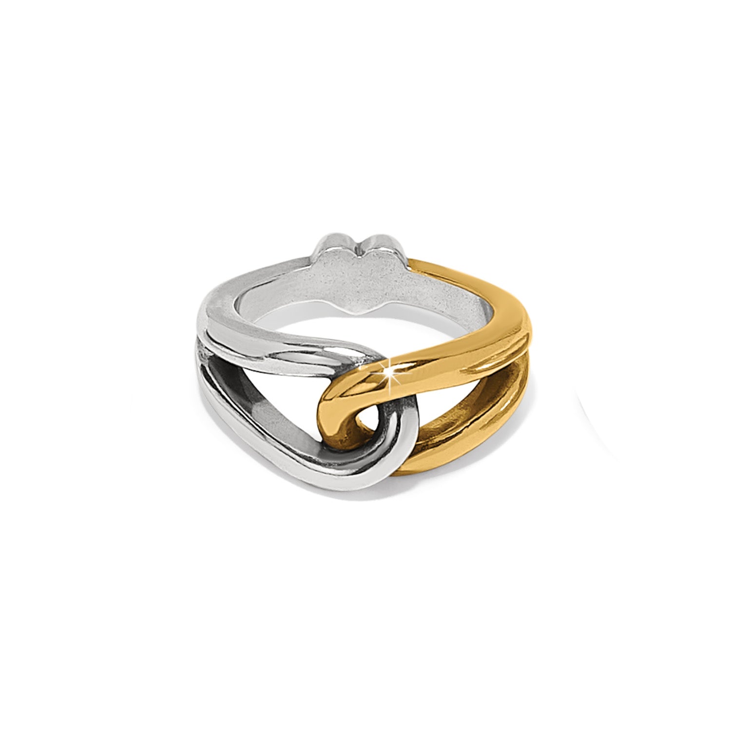Brighton Interlok Curve Two Tone Ring - Juli's Wearable Art