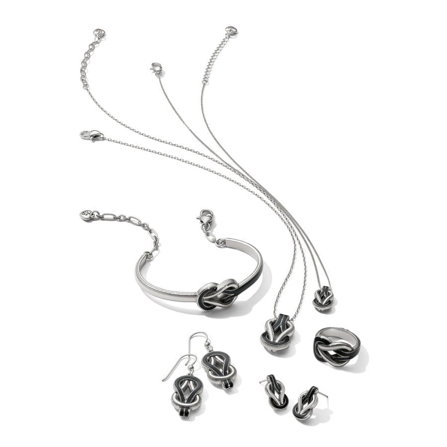Brighton Interlok Harmony Black Petite Necklace – Silver - Black - Juli's Wearable Art