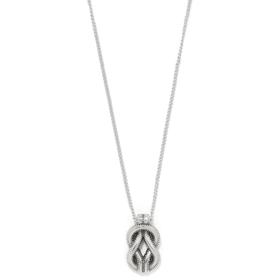 Brighton Interlok Harmony Black Petite Necklace – Silver - Black - Juli's Wearable Art