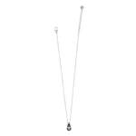 Brighton Interlok Harmony Black Petite Necklace – Silver - Black - Juli's Wearable Art