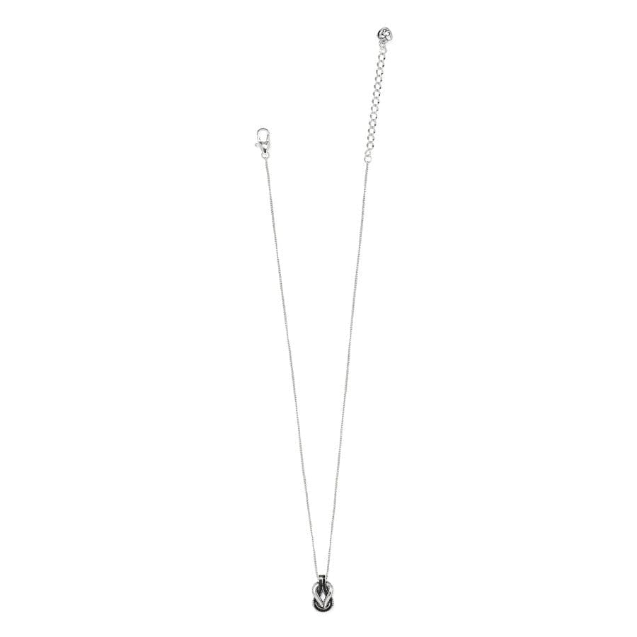 Brighton Interlok Harmony Black Petite Necklace – Silver - Black - Juli's Wearable Art