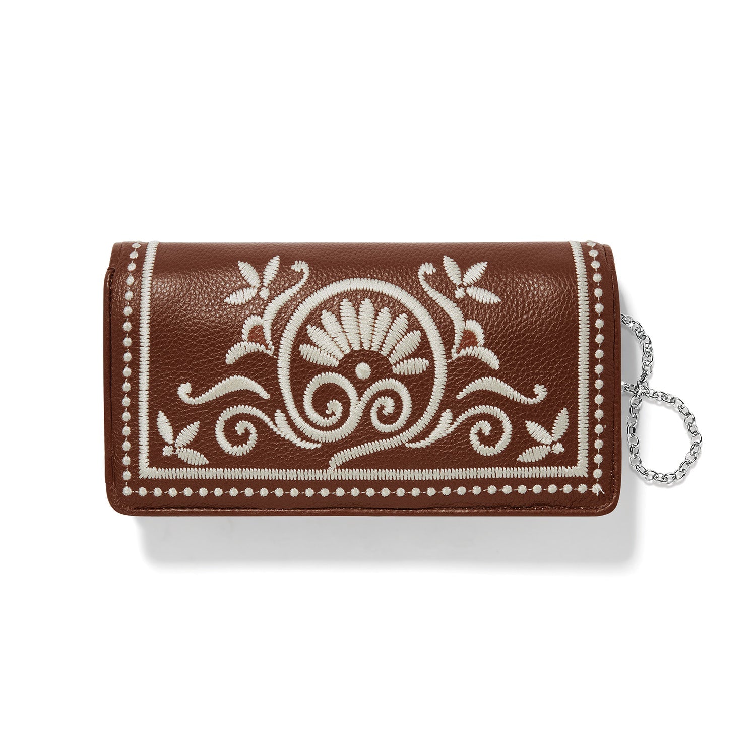 Brighton Interlok Harmony Embroidered Rockmore Wallet | Bourbon