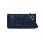 Brighton Interlok Harmony Embroidered Rockmore Wallet | Midnight - Juli's Wearable Art