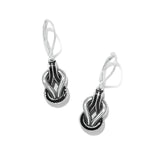 Brighton Interlok Harmony Leverback Earrings - Silver & Black - Juli's Wearable Art