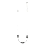 Brighton Interlok Harmony Trio Necklace - Silver & Black - Juli's Wearable Art