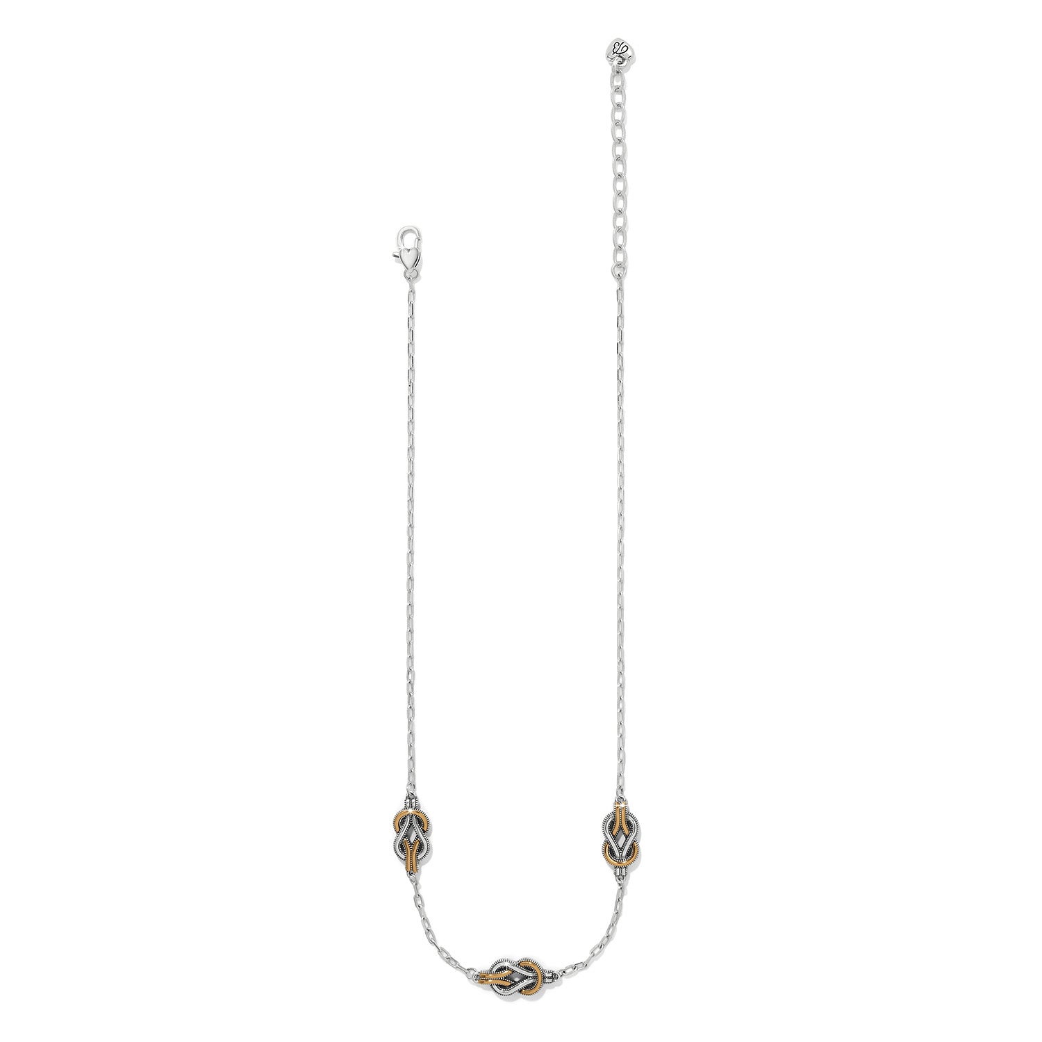 Brighton Interlok Harmony Trio Necklace- Silver & Gold