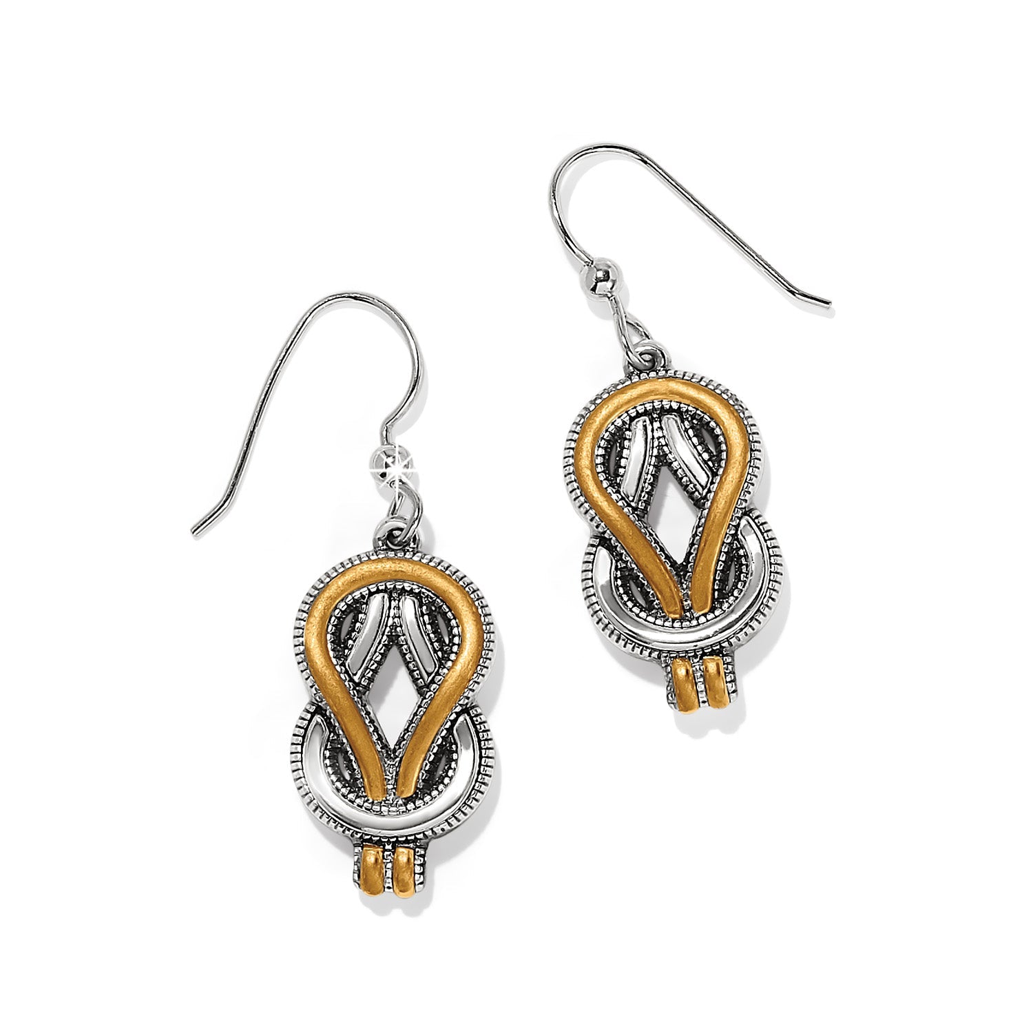Brighton Interlok Harmony Two Tone French Wire Earrings - Juli's Wearable Art