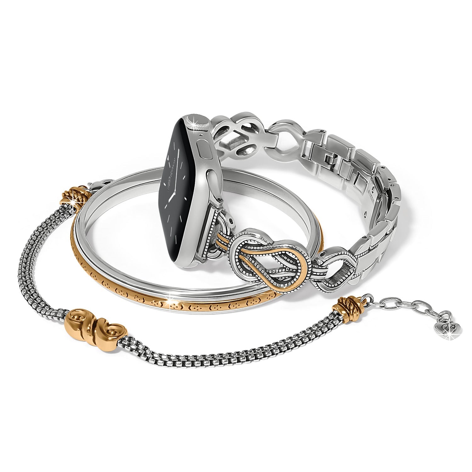 Brighton Interlok Harmony Two Tone Watch Band - Juli's Wearable Art