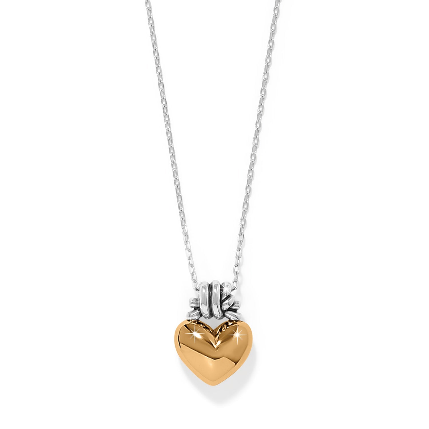 Brighton Interlok Love Knot Heart Necklace