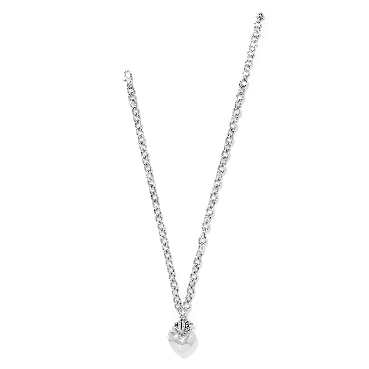 Brighton Interlok Love Knot Large Heart Necklace