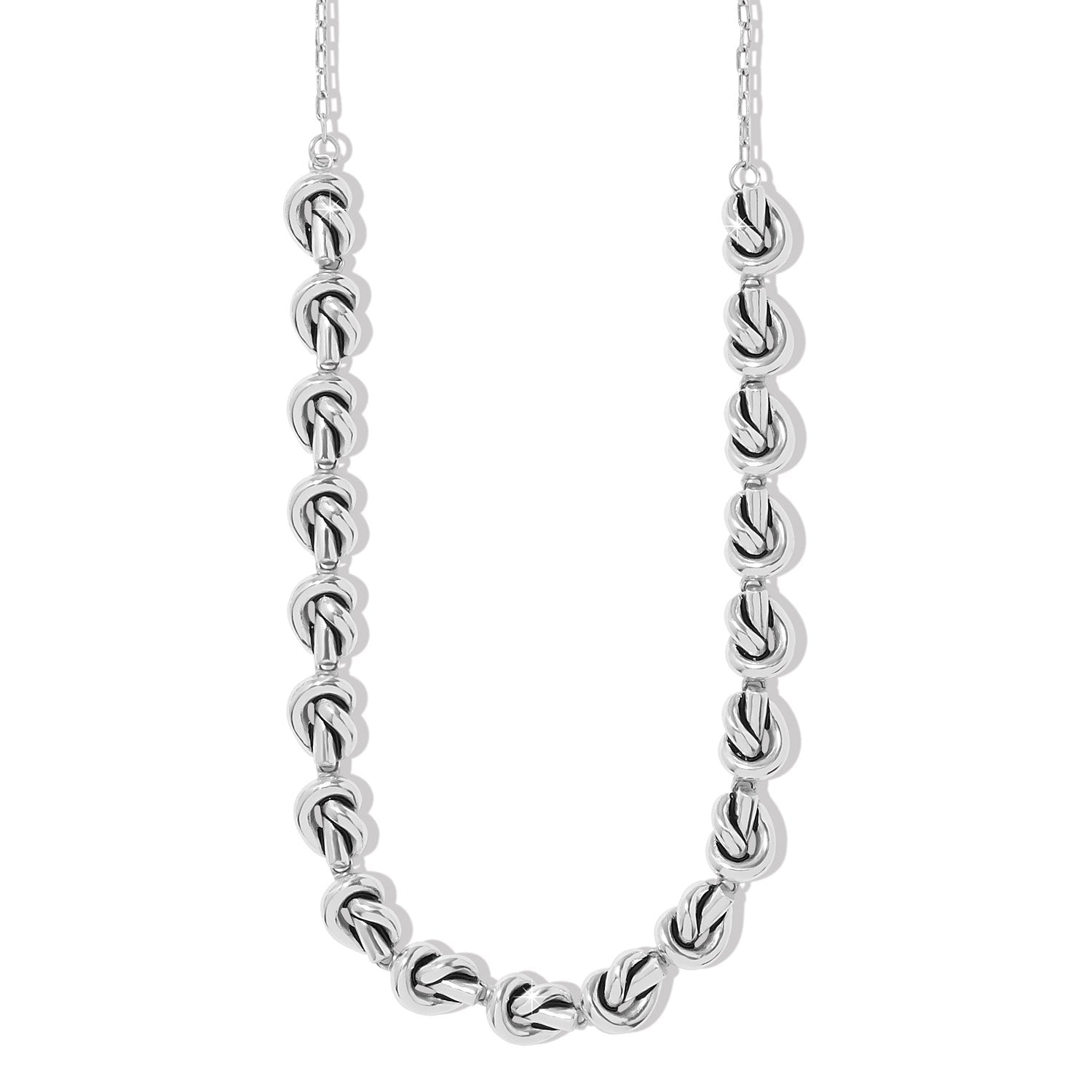 Brighton Interlok Single Knot Collar Necklace | Silver