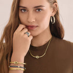 Brighton Interlok Single Knot Hinged Bangle - Gold - Juli's Wearable Art