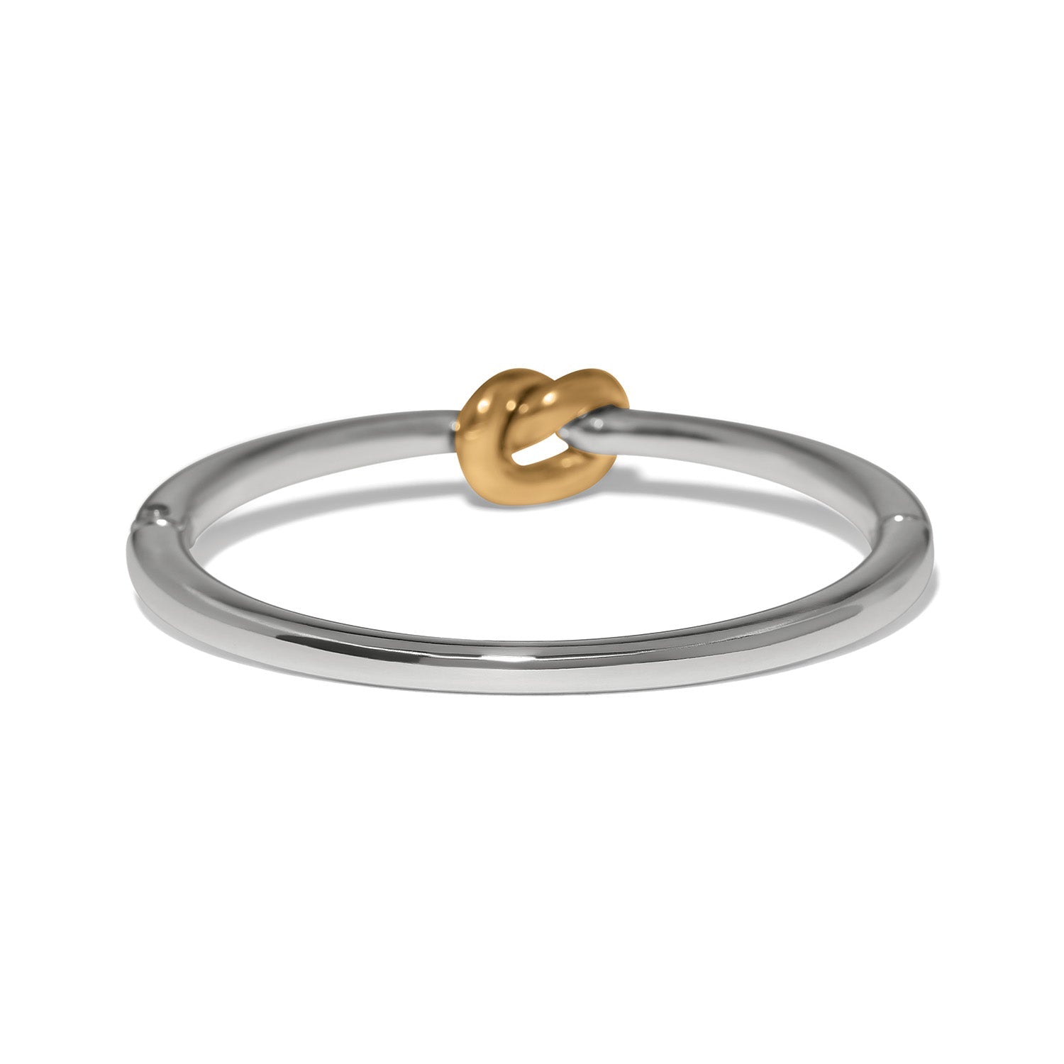 Brighton Interlok Single Knot Hinged Bangle | Two Tone