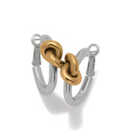 Brighton Interlok Single Knot Hoop Earrings | Two Tone - Juli's Wearable Art