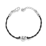 Brighton Interlok Single Knot Leather Bracelet – Black - Juli's Wearable Art