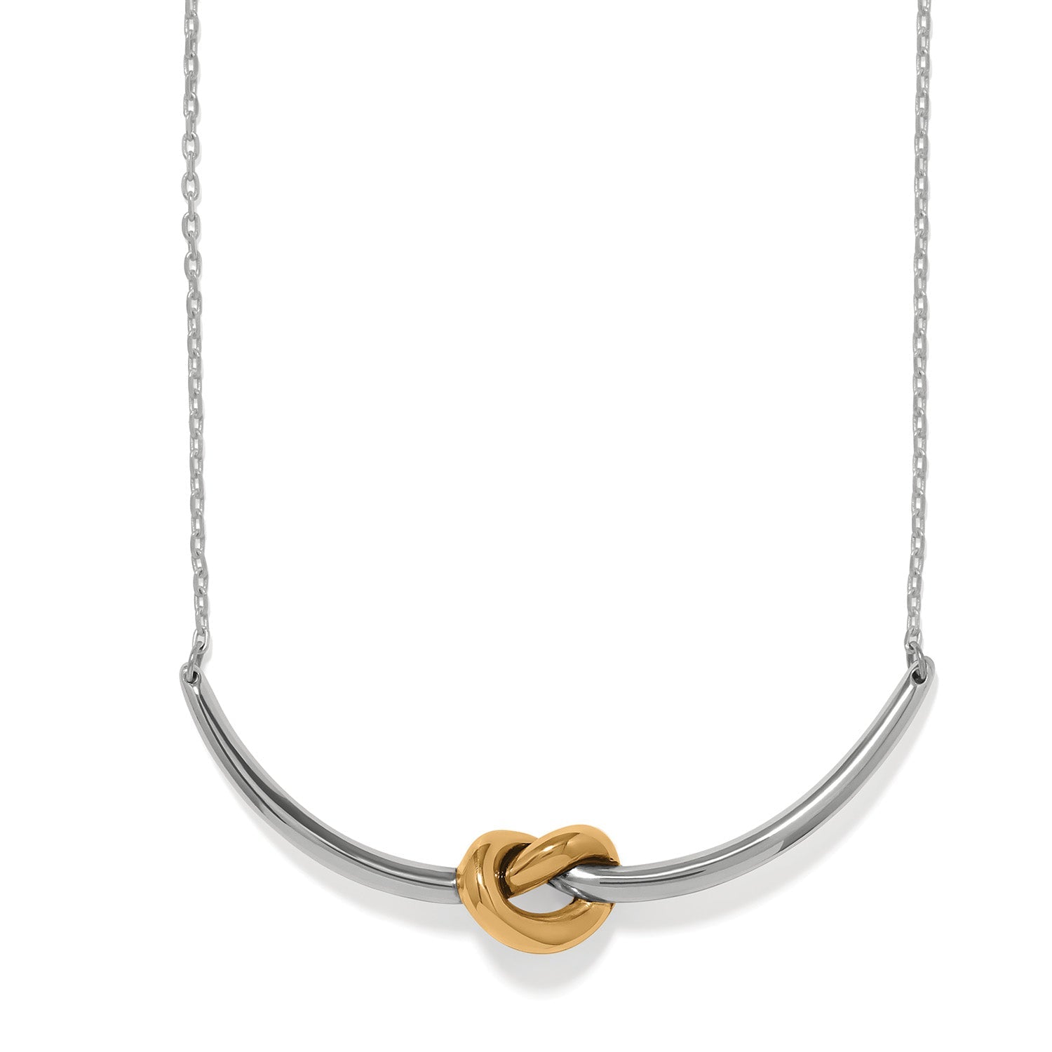 Brighton Interlok Single Knot Necklace | Two Tone