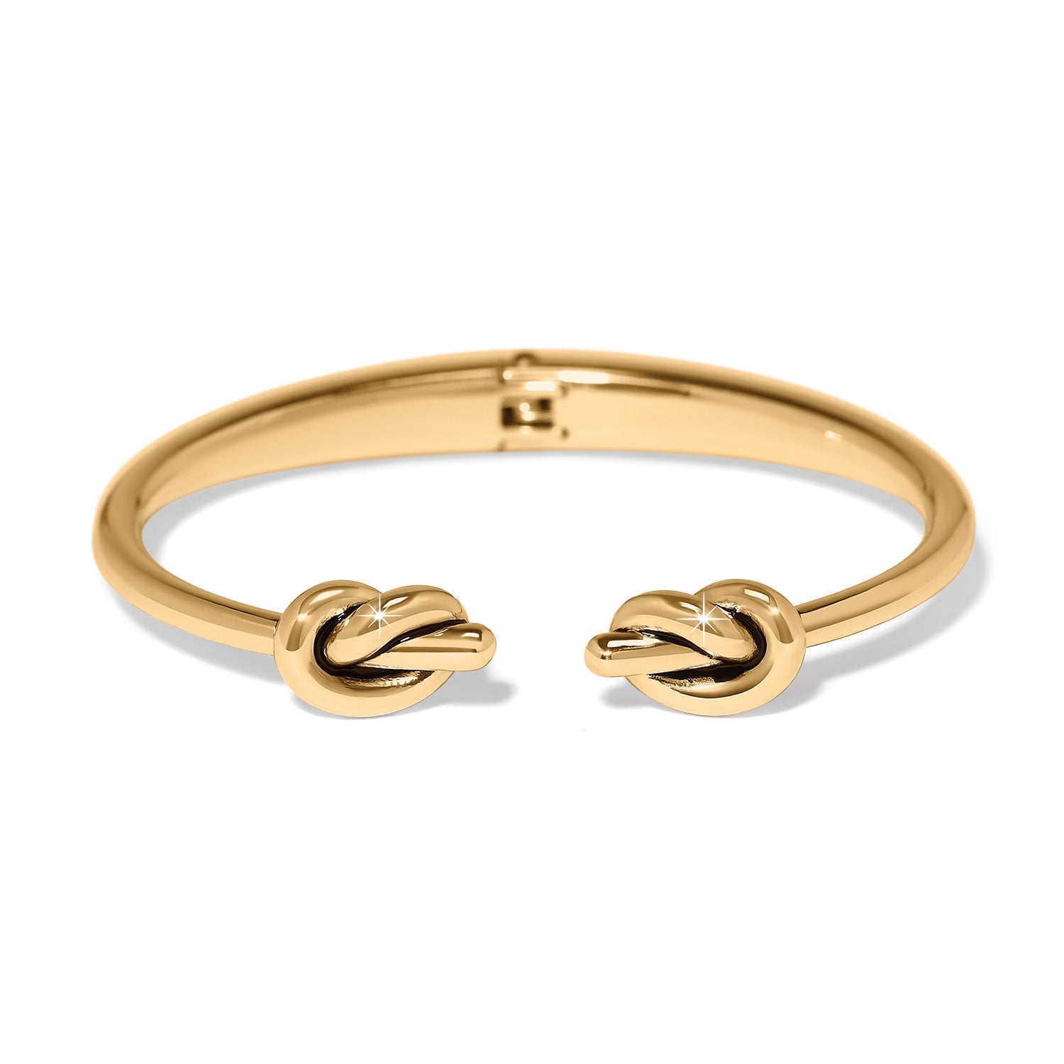 Brighton Interlok Single Knot Open Hinge Bangle | Gold