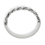 Brighton Interlok Twist Hinged Bangle – Silver Rope Design - Juli's Wearable Art
