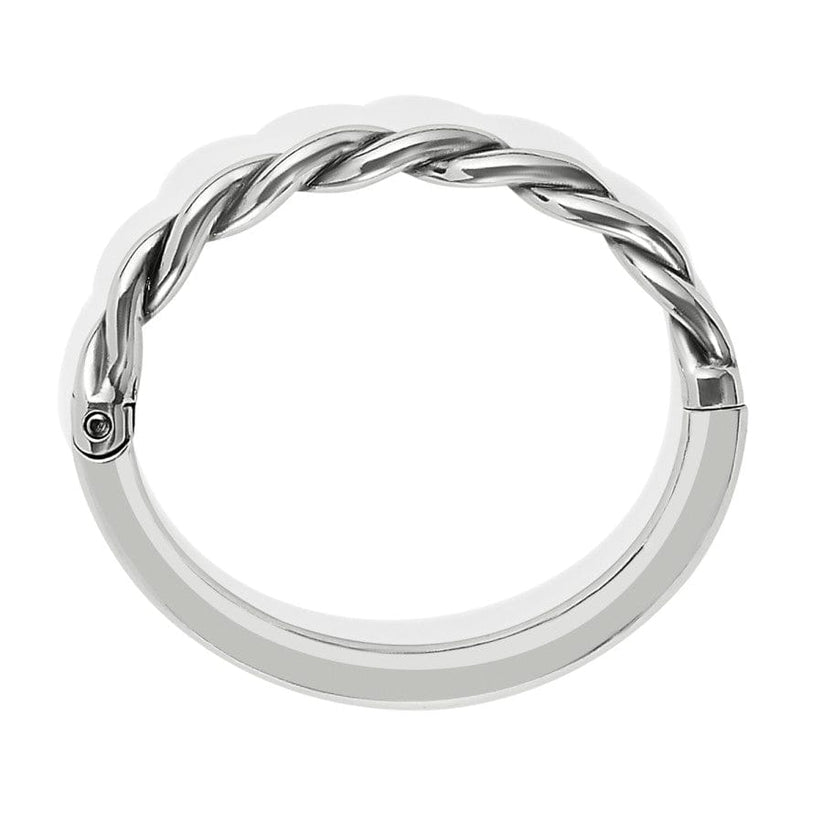 Brighton Interlok Twist Hinged Bangle – Silver Rope Design - Juli's Wearable Art