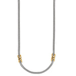 Brighton Interlok Twist Two Tone Double Chain Necklace - Juli's Wearable Art