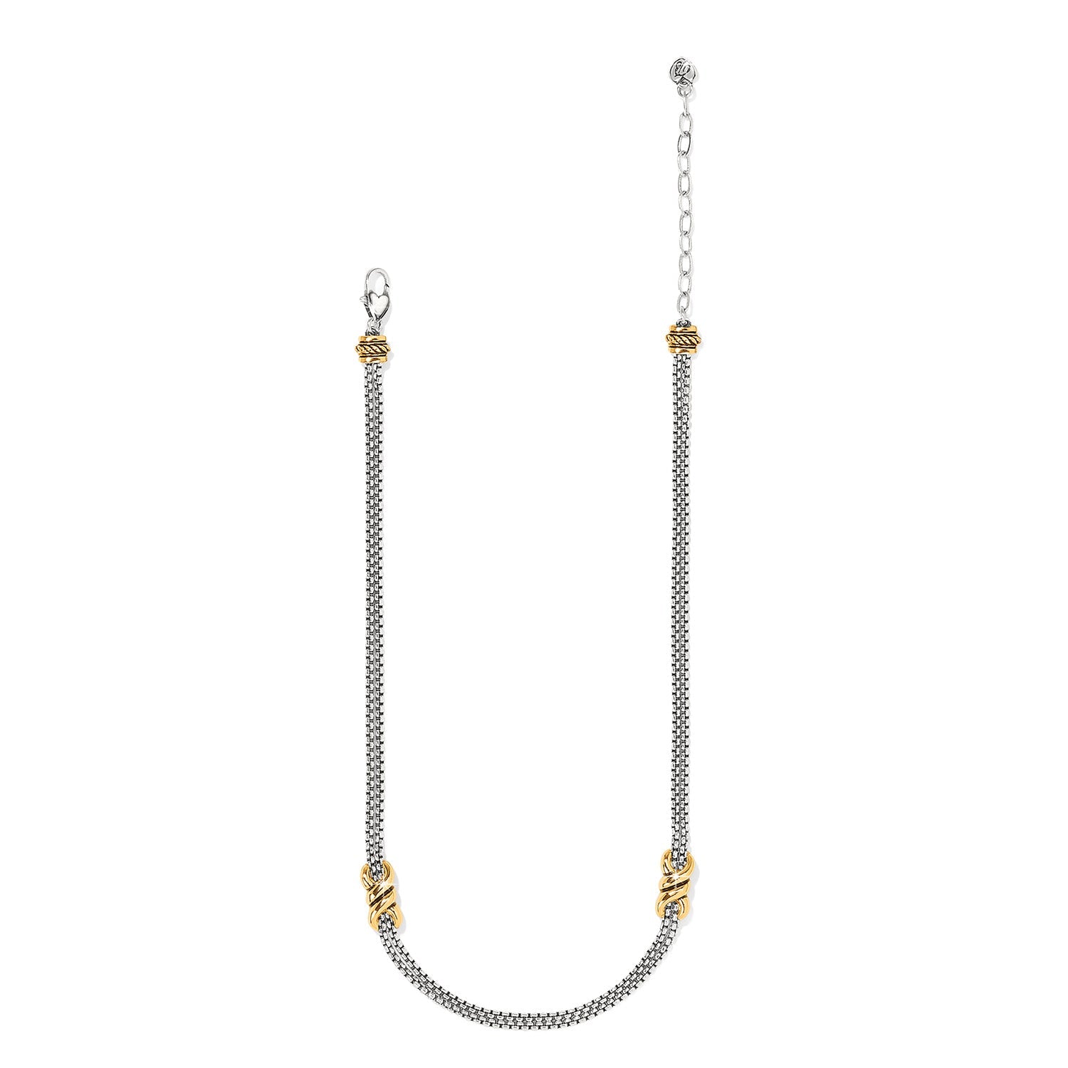 Brighton Interlok Twist Two Tone Double Chain Necklace - Juli's Wearable Art