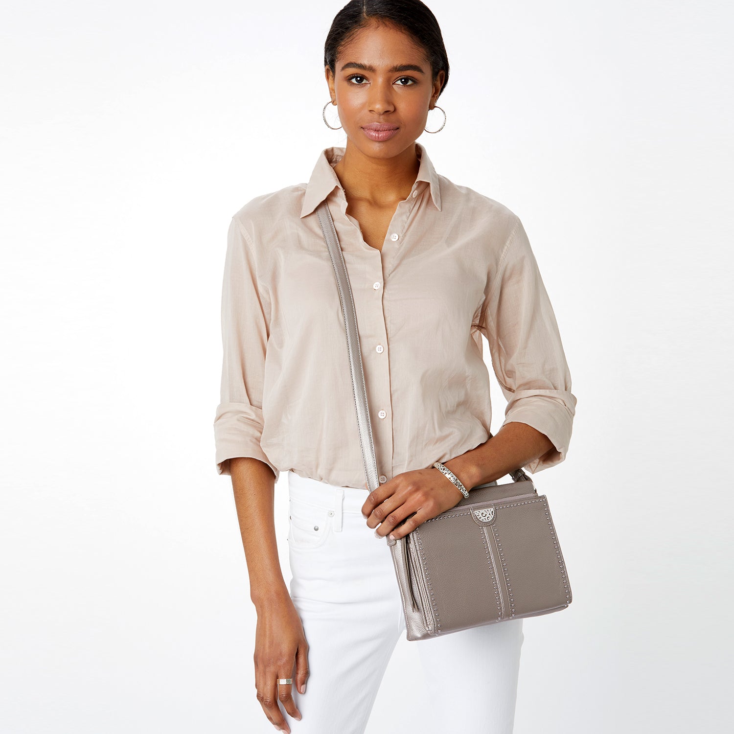 Brighton Jagger Cross Body Organizer – Zinc Pearl