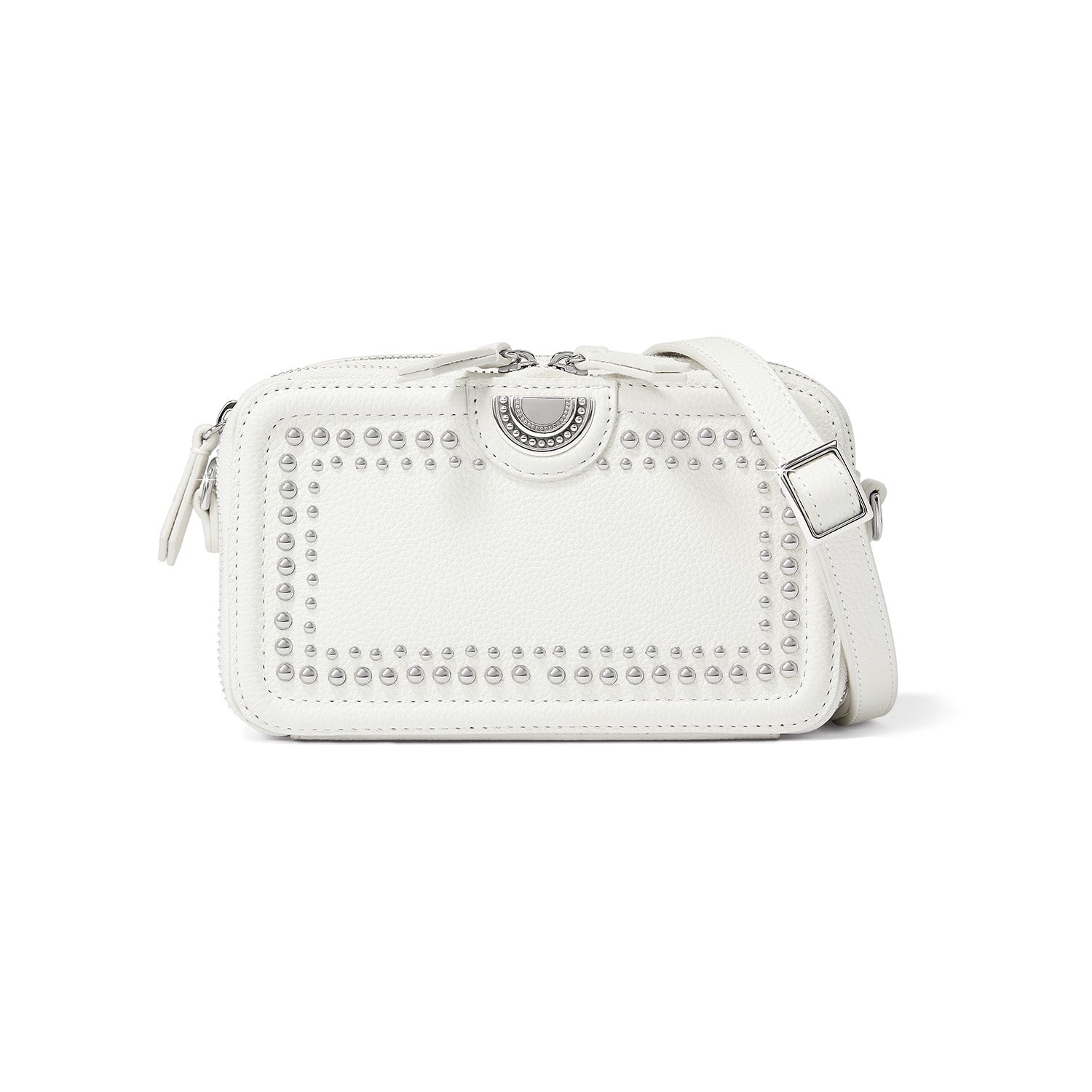 Brighton Jay Camera Organizer Handbag | Optic White Leather