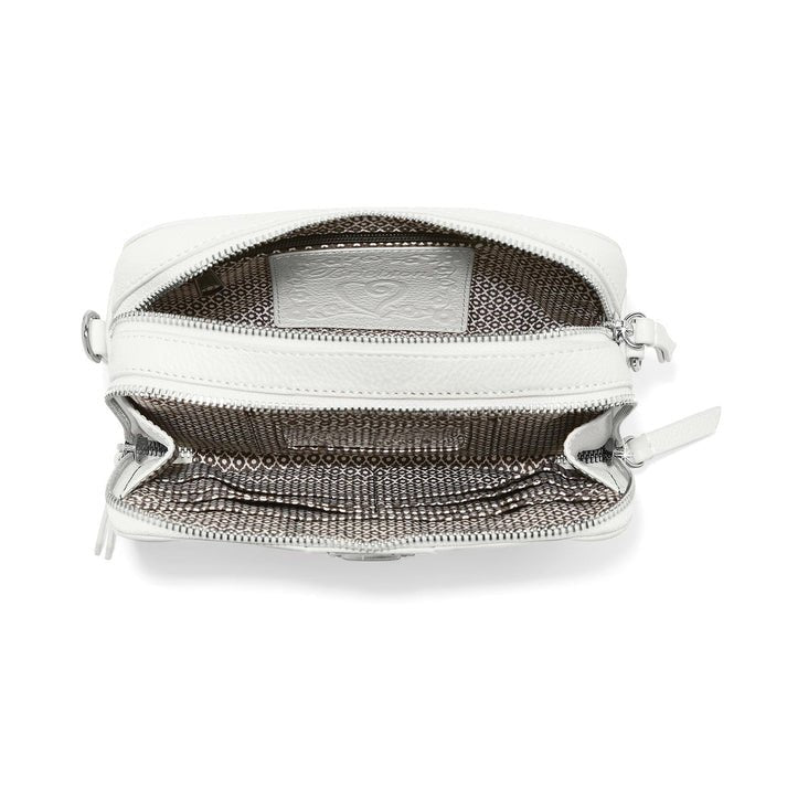 Brighton Jay Camera Organizer Handbag | Optic White Leather